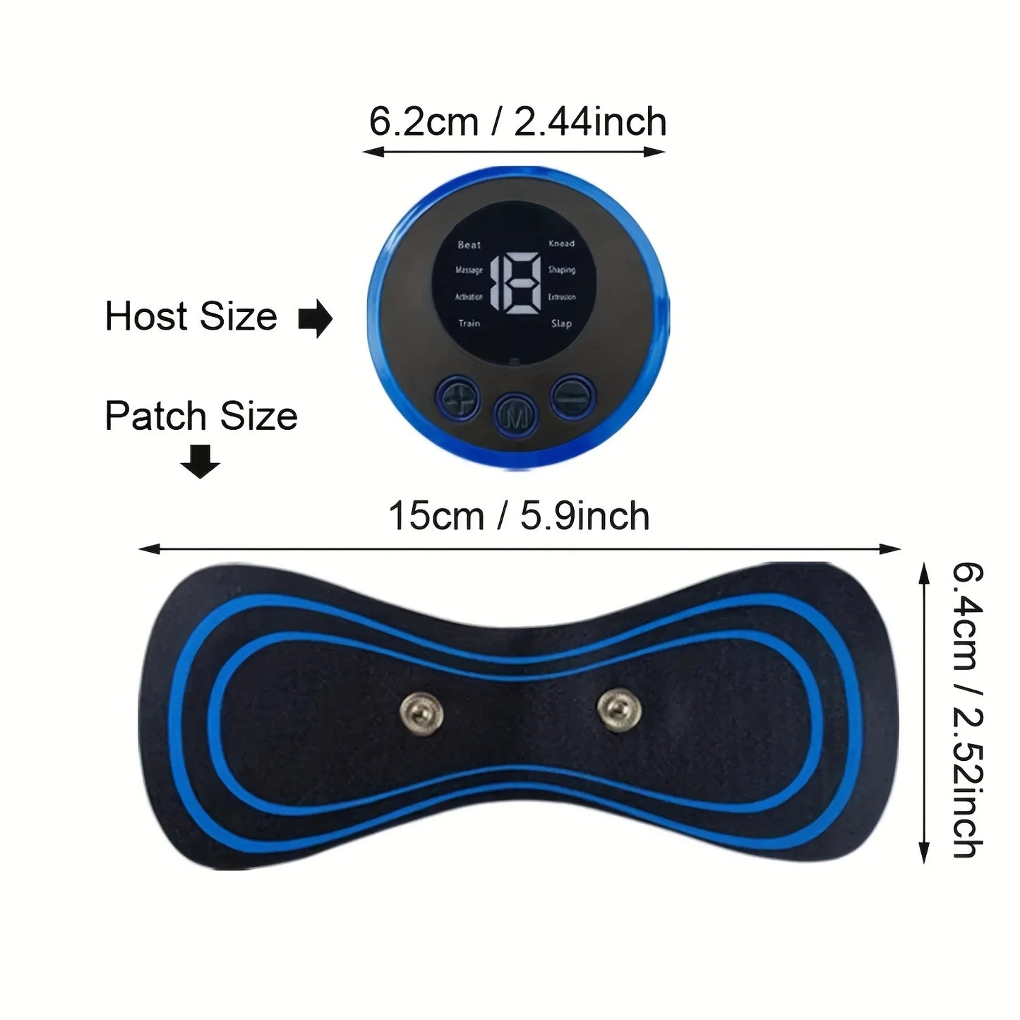 Masajeador Eléctrico EMS para Cuello – Relajación y Terapia con 8 Modos y 19 Niveles de Intensidad
